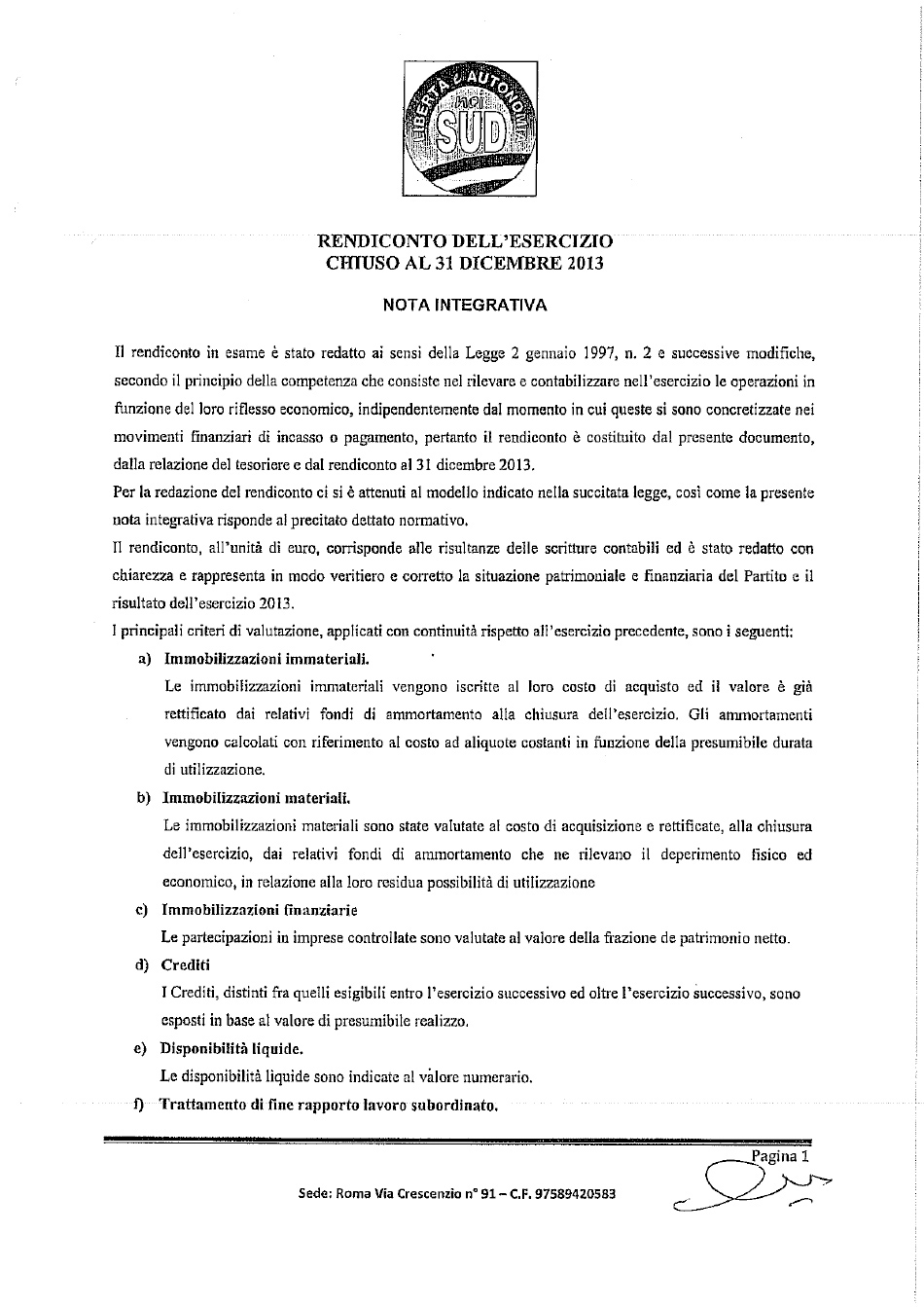 nota integrativa