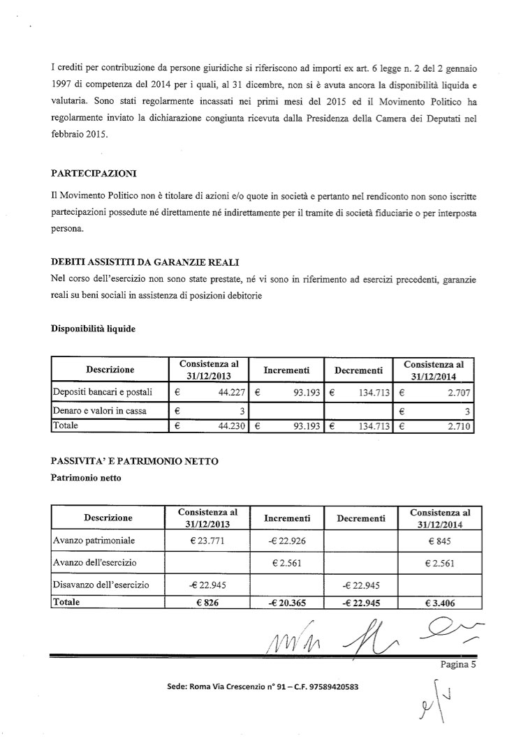 nota integrativa bilancio 2014